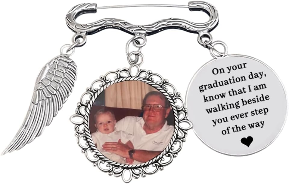 Personalized Graduation Photo Pin, Custom Memorial Cap Accessory, Class of 2026 Keepsake, Meaningful Graduation Gift for Him or Her, 3