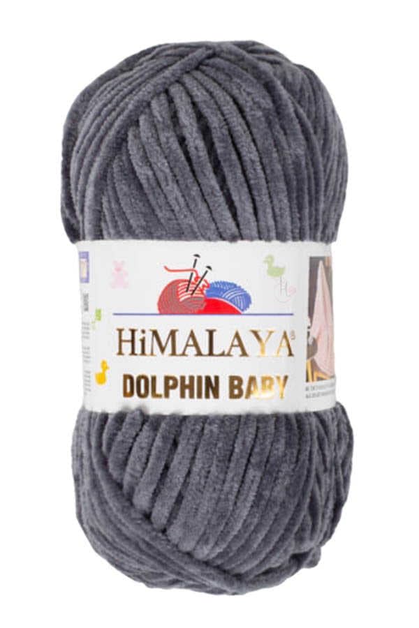 2 Ball/Skein Himalaya Dolphin Baby Yarn Each Skein 100 g 120 m Super Bulky Polyester Blanket Yarn Velvet Yarn Amigurumi Yarn (80367 Anthracite)