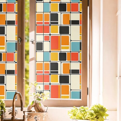 Vinilo Decorativo Geométrico Boho Amarillo Naranja 15.7x118" miniatura 1