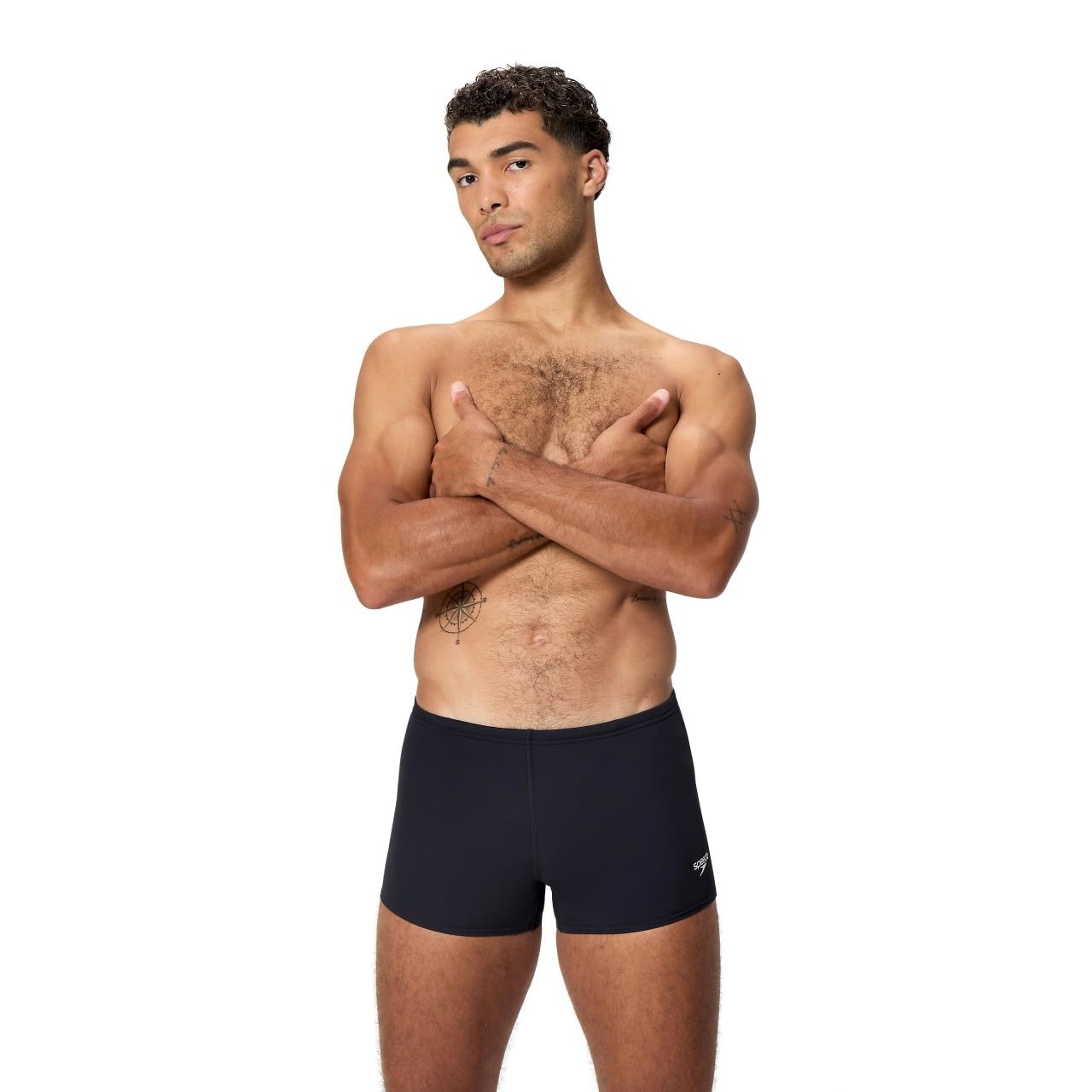 Speedo Męskie kąpielówki ECO Endurance+ Aquashort | odporne na chlor | tkanina z recyklingu | pływanie fitness | trening | wakacje, czarne, 34