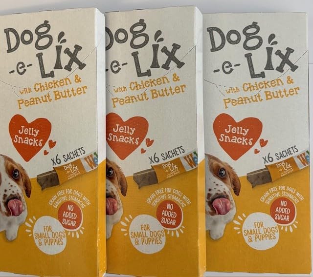 Dog-e-lix Chicken & Peanut Butter Jelly Dog Treats 90g (Pack of 3) - Lick Treats