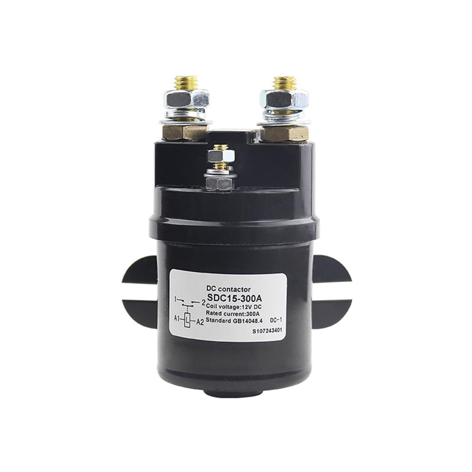 Contactor de CC SDC15 con estructura BMC robusta de 300A y contactos SPST 1NO 7