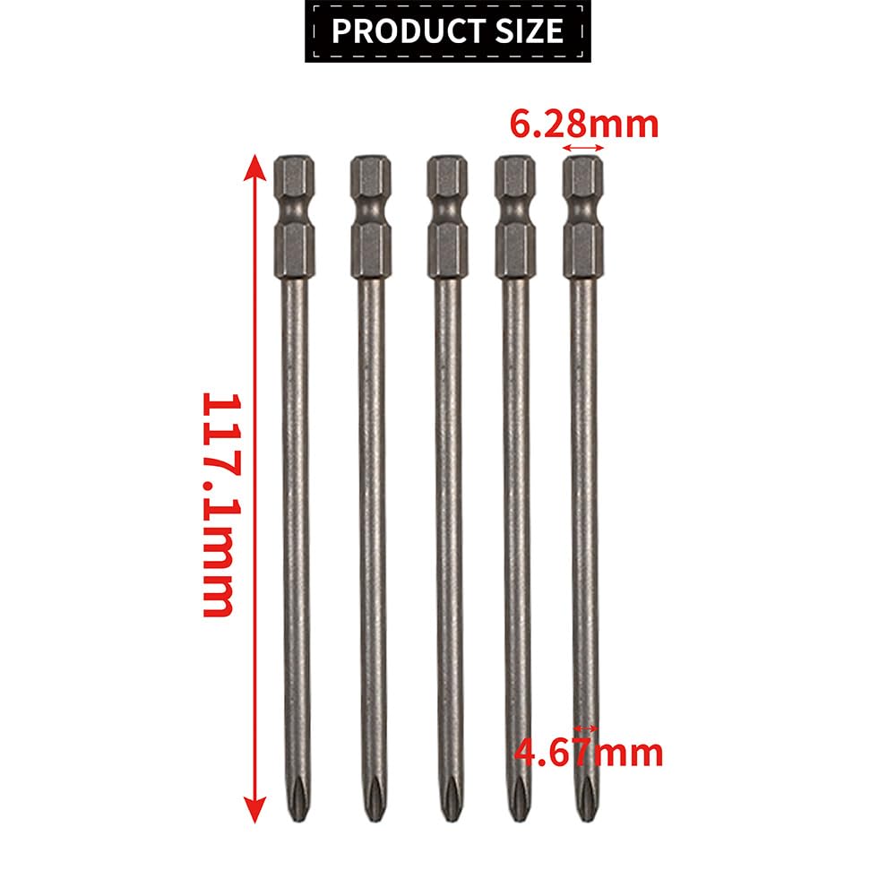 5Pcs 116mm PH2 Magnet Autofeed Screwdriver Bits Compatible with Hilti SMD 57 SD M2 4500 5000 6000 Magazine Screwguns Gun Bits - Image 2