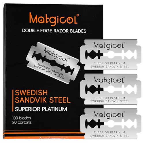 Double Edge Safety Razor Blades - 100 Count Premium Platinum