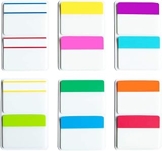 KICNIC 2 Inch Sticky Tabs Index Tabs 240 Pieces, Colored Reading Tabs Self Adhesive, Arrow Flags Pages Markers for Binder,...