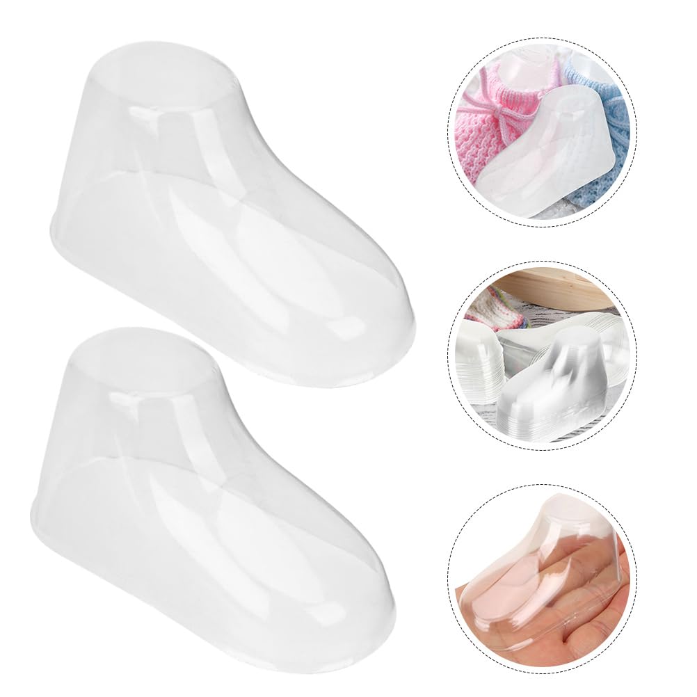 Amosfun Modello Di Piedini Per Bambini Supporto Per Display Scarpe Da Bambino E Calzini Forma Trasparente Per Stivaletti E Scarpine Neonata Per Negozio E Casa 100 Pezzi