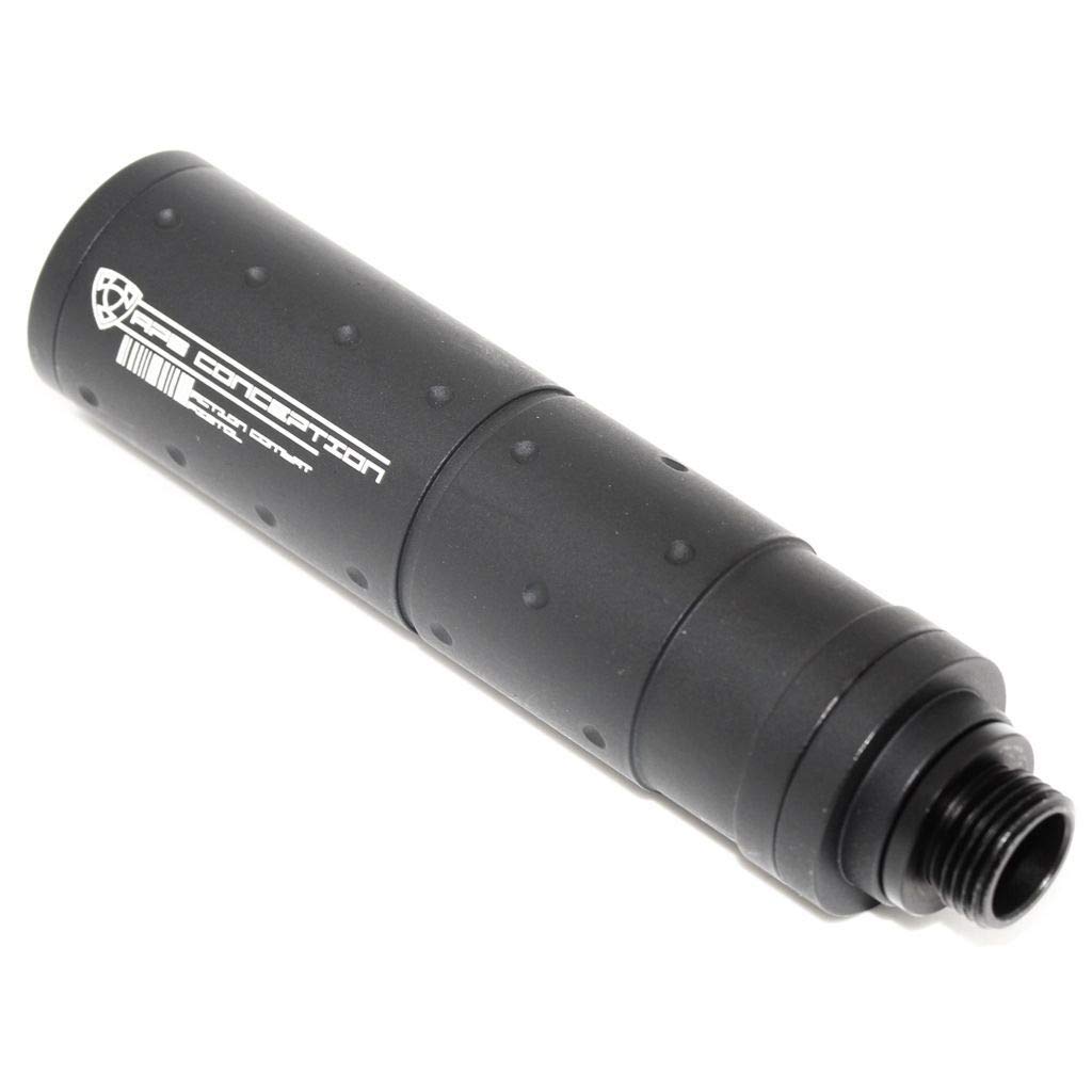 Airsoft Softair APS Silencer with Adapter Schalldämpfer mit Adapter -14mm CCW -12mm CCW für ACP601 606 Black Hornet Tokyo Marui G17 Pistole