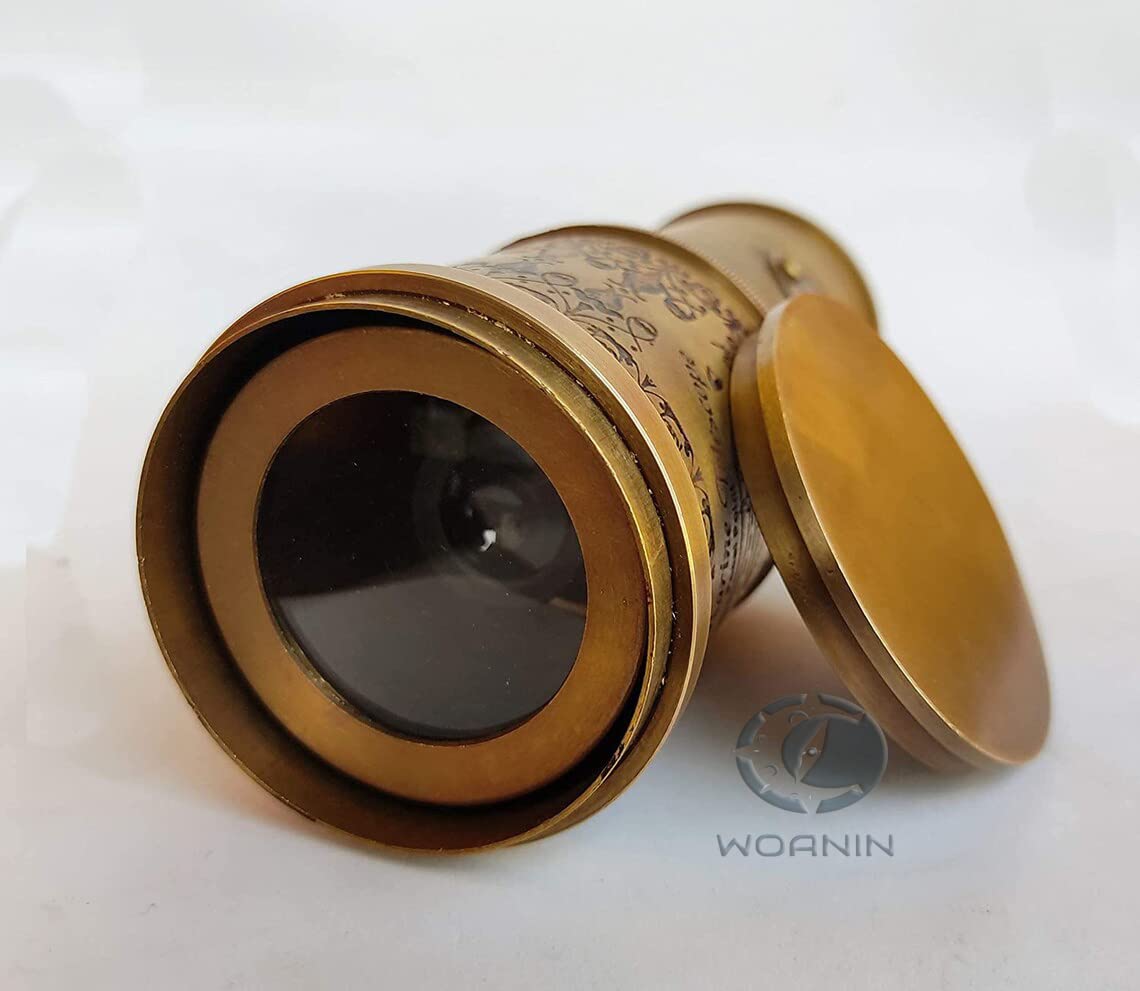 14 telescopi personalizzati in ottone funzionale e visione chiara pirata con custodia/regalo per figlio/a mio figlio/regalo per mio figlio/regalo da mamma a figlio con custodia in legno