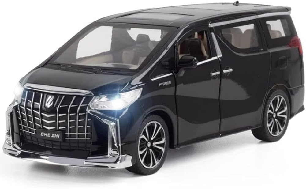 BlackZone Compatible for 1/32 Toyota Alphard Toy Car Metal Pull