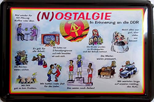 vielesguenstig-2013 Schild Blechschild 20x30cm -  N  Ostalgie Erinnerung an DDR Osten Ostalgie FKK Auto Kindergarten