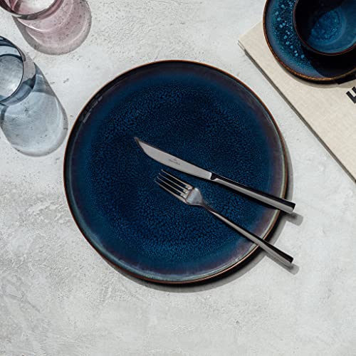 like. by Villeroy & Boch Crafted Denim Buffet Plate, Premium Porcelain, Dishwasher and Microwave Safe, 11.5 in Diameter, Blue by like. by Villeroy & Boch - Used condition - Image 3