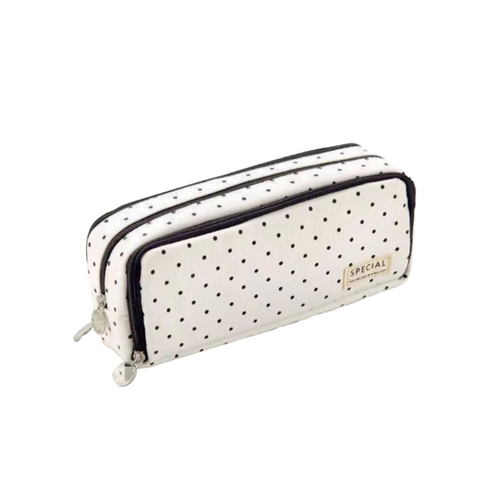 Large Capacity Pencil Case Pen Bag 3 Compartments Canvas Pencil Pouch