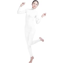 Shinningstar Girls' Women's Well-Fit Turtleneck Spandex Long Sleeve Back Zipper Footless Unitards