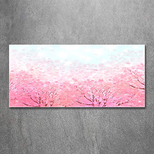 Tableau fleurs de cerisier pour salon zen - Image acrylique 120x60