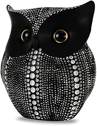 GoYonder Owl Figurine for Home, Office, Bookshelf, TV Stand Decoration Resin Animal Figurines Minimalist Style Crafts Gift for Friend or Family, Animal Lovers
