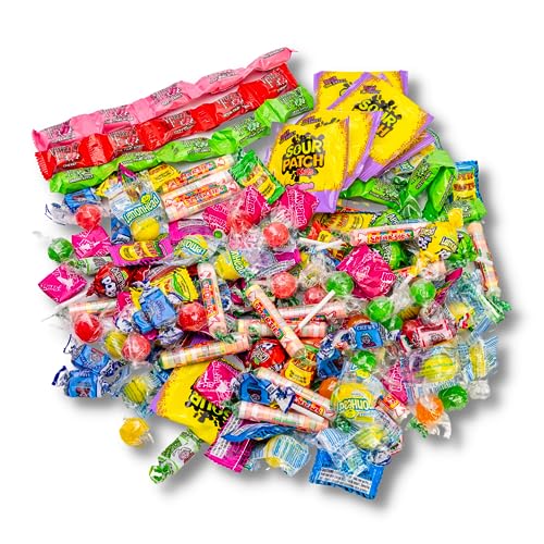 Ultimate Sour Candy - Paquete variado de caramelos – Bolsa de 2 libras – Caramelos agrios a granel – Caramelos a granel para bolsas de caramelo – Dulces envueltos individualmente – Paquete de dulces –