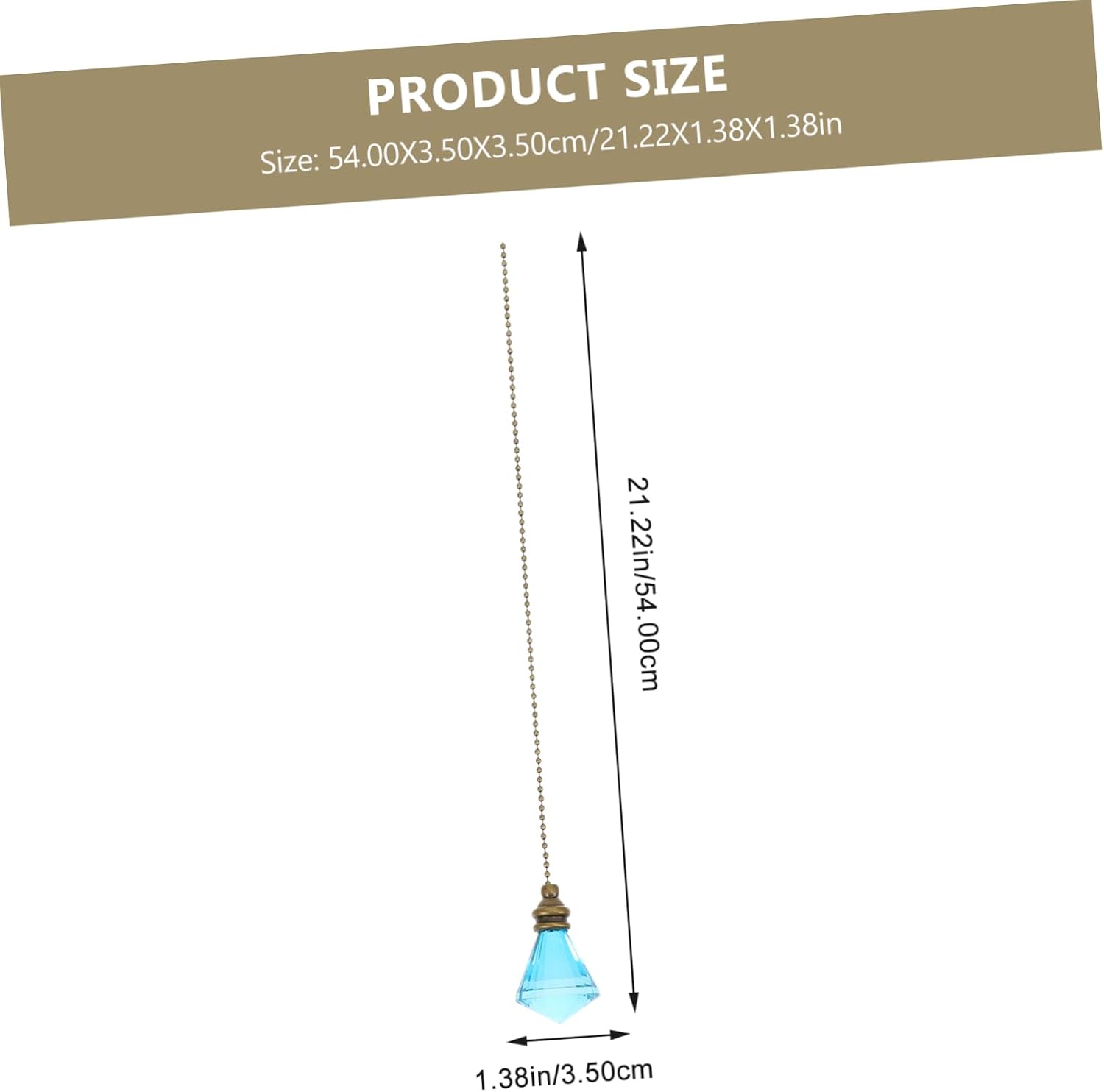 SHINEOFI Pull Chain Extender for Ceiling Fans Elegant Light Pull Chain Pendant Durable Replacement for Fixtures Suitable for Home Decoration Chain with Cobalt