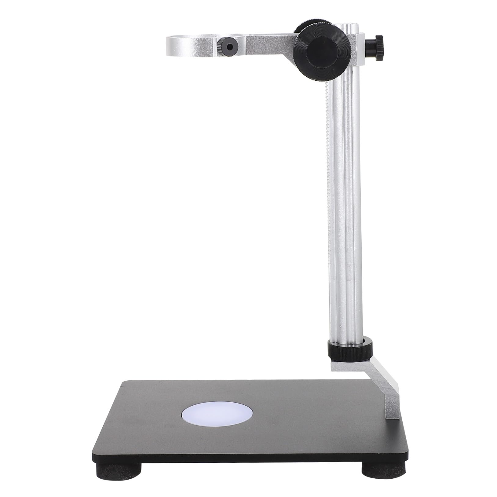 Didiseaon Supporto Microscopio Regolabile con Sollevamento e Sorgente Luminosa Staffa Stabile per Fotocamere Industriali e Microscopi da Tavolo Base Robusta per Uso Professionale e