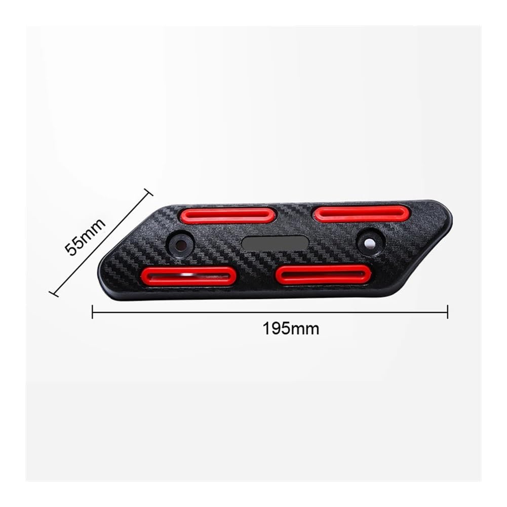 Parascivolo Termico Per Marmitta In Fibra Di Carbonio 146x63 Mm – Lucido, Alta Temperatura, Regolabile 35-64 Mm, Per La Maggior Parte Delle Moto, Accessorio Facile Da Installare