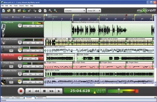 Aptos Technology Acoustica Mixcraft 4 Multitrack Audio MIDI Recording Software (Standard)