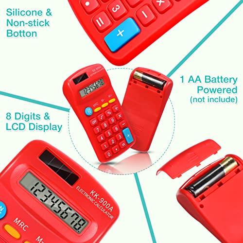 Flutesan 30 Pack Pocket Calculator Small Battery Powered Bulk Mini Size 4 Function Hand Held Basic Calculator for Students Kids School Home Office の商品画像 2
