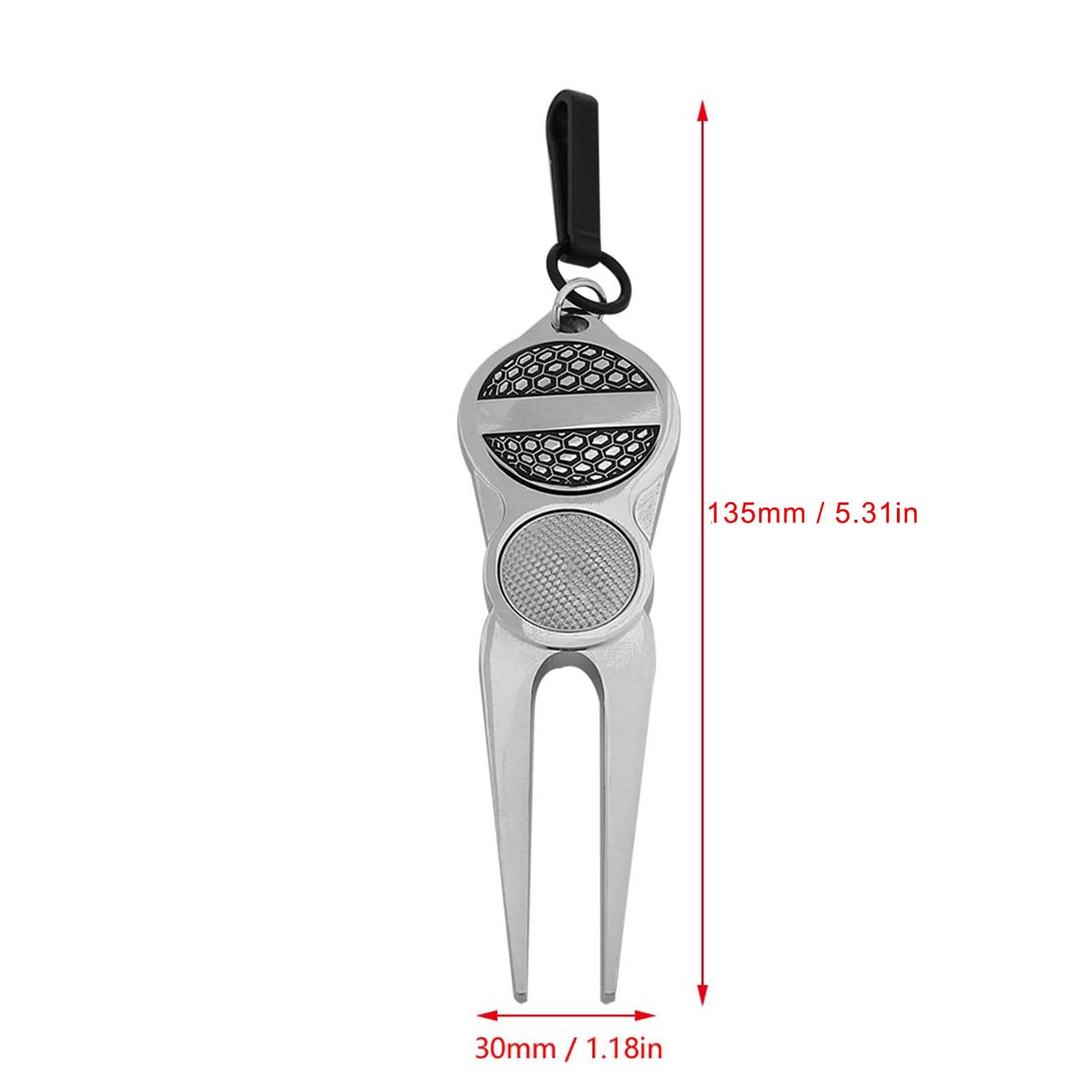 VGEBY1 Golf Divot Tool, Metal Golf Green Repair Forcella Golf Divot Equipaggiamento per la Riparazione di Palle da Golf(Golf)