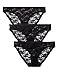 Produktbild Amazon-Marke: Iris & Lilly Slip Damen mit Spitze und Wellenkante, 3er-Pack, Schwarz (Black), XL, Label: XL