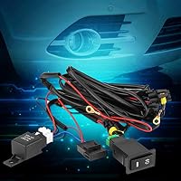 Nikou Nebelscheinwerfer Nachrüsten, Nebelscheinwerfer Schalter Kabelsatz, 12V Universal Auto LED Nebelscheinwerfer, Ein/Aus-Schalter Kabelbaum Rear Fog Light kit Automodifikation – Ansicht 4