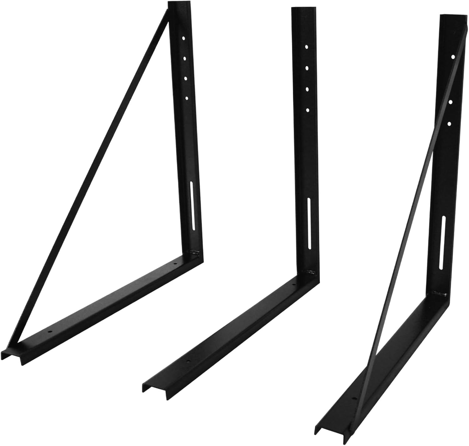 18"x18" heavy duty chasis truck toolbox kit de montaje - soporte de acero soldado universal para remolques - 3 juegos (incluye tornillos y tuercas)(24"x24"(Set of 3))