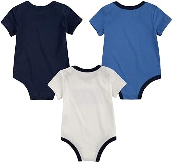 Nike Jordan Baby Assorted Bodysuits 3 Pack (Mountain Blue(56E779-C53)/White, 0-3 Months)