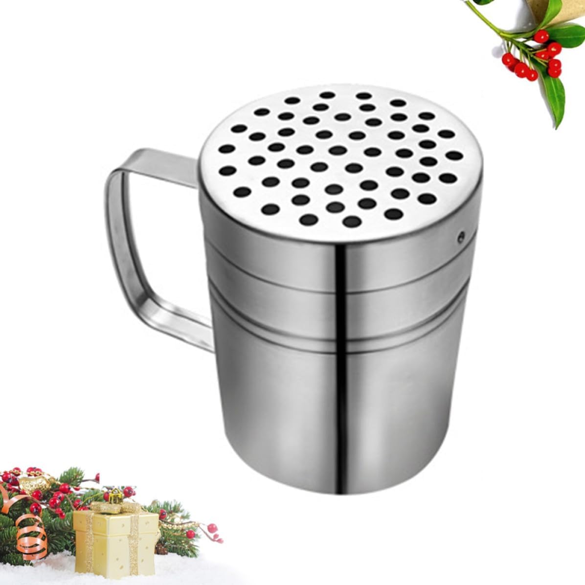 Spice Bottle Stainless Steel with Multiple Holes and Removable Lid