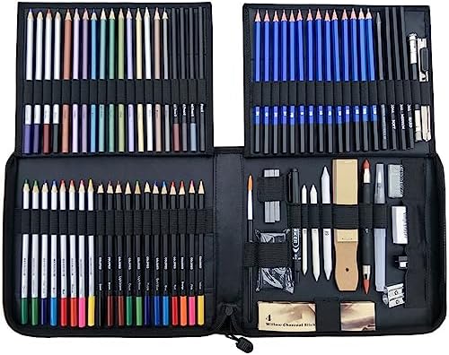 83 Pieces Painting Color Lead Sketch Pencil Set Art Professional Supplies image 2