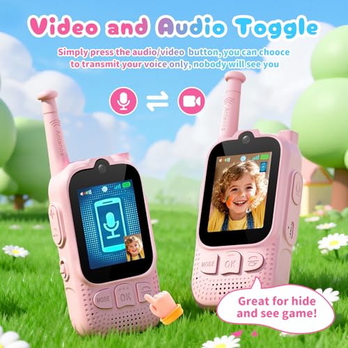 Kids Video Walkie Talkies, 2 Pack Facetime Wakey takey with Video for Kids — view 5