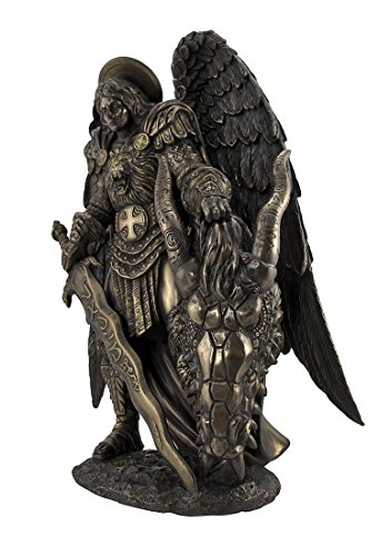 Estatua de San Miguel matando al dragón 10.75 pulgadas miniatura 2