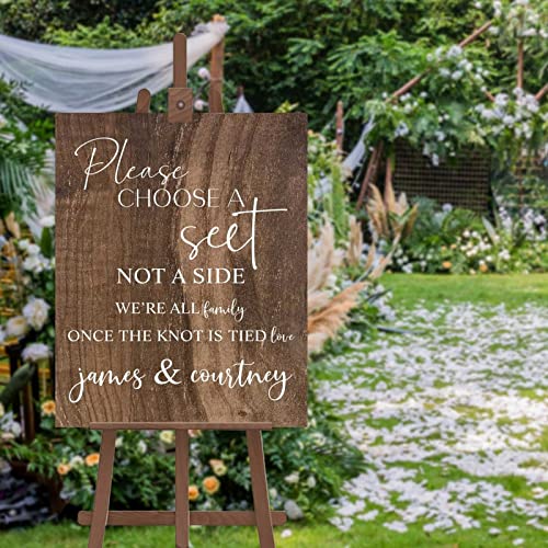 Panneau de mariage en bois rustique pour simplifier le placement des invités