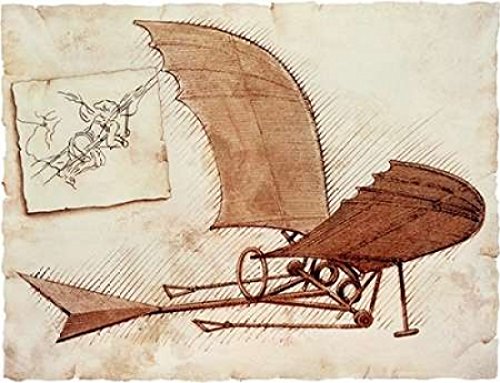Flying Machine Poster Print by Leonardo Da Vinci (11 x 14)