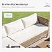 MFSTUDIO 5-teiliges Rattan Gartenmöbel Set mit Outdoor-Couchtisch, Wicker Lounge Corner Sofa Set, Doppel-Couchtisch für zusätzlichen Stauraum, mehrere Querbalken