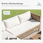 Patioco Rattan Lounge Set Beige 5-teilig