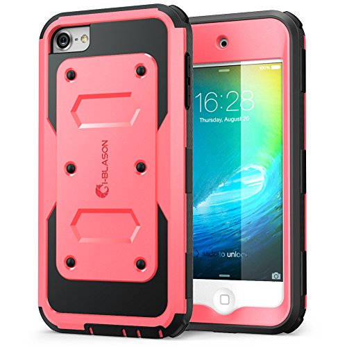 i-Blason Armorbox Case Designed for iPod Touch 7/6/5, Full Body Case with Built-in Screen Protector for Apple iPod Touch 5th/6th/7th Generation, Pink