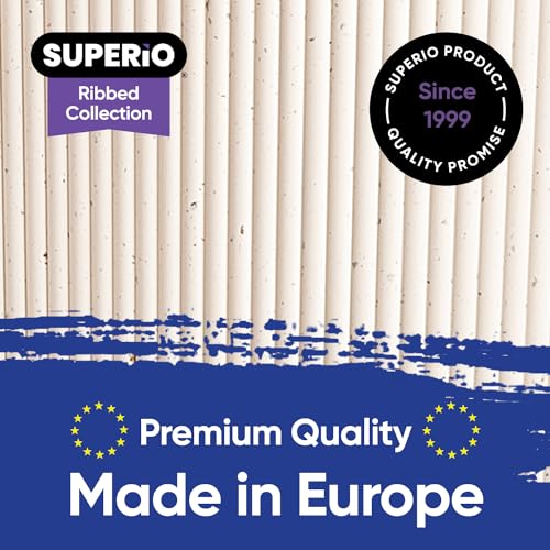 Image of Superio Ribbed Collection Toilet Bowl Brush and Holder Set, Decorative Plastic Bathroom Toilet Brush with Holder, Toilet Cleaner Scrubber, Eco - 2 Pack