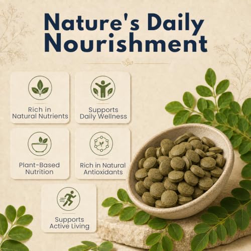 Image of Earthen Story Certified Organic Moringa Tablets (120) | Lab Tested for 270+ Pesticides | Drumstick Leaf Superfood for Energy & Daily Nutrition | Vegan, Non-GMO