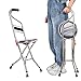 OHKKSD Siège de Canne Pliant - Canne de Voyage Pliante avec Tabouret de siège - Canne de Marche légère avec siège Tabouret de Canne à Hauteur réglable de 400 LB pour Hommes et Femmes ou Cadeau