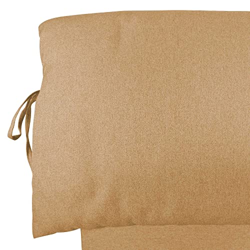 Baldiflex Einzelbett mit Aufbewahrungsbox aus Kunstleder, Lattenrost für Einzelbetten 180 x 190 cm, fein gepolstertes Kopfteil, beige – Bild 8