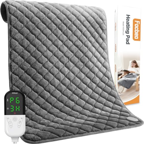 King Size Heating Pad for Back Pain 32'x24' Extra Large Electric Heating Pad for Period Cramps...