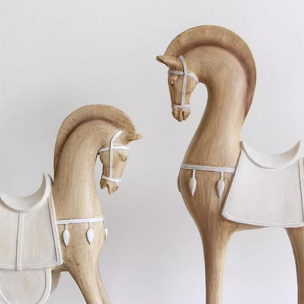 Amazon.co.jp: 馬 インテリア オブジェ 置物 おしゃれ 木 大きい