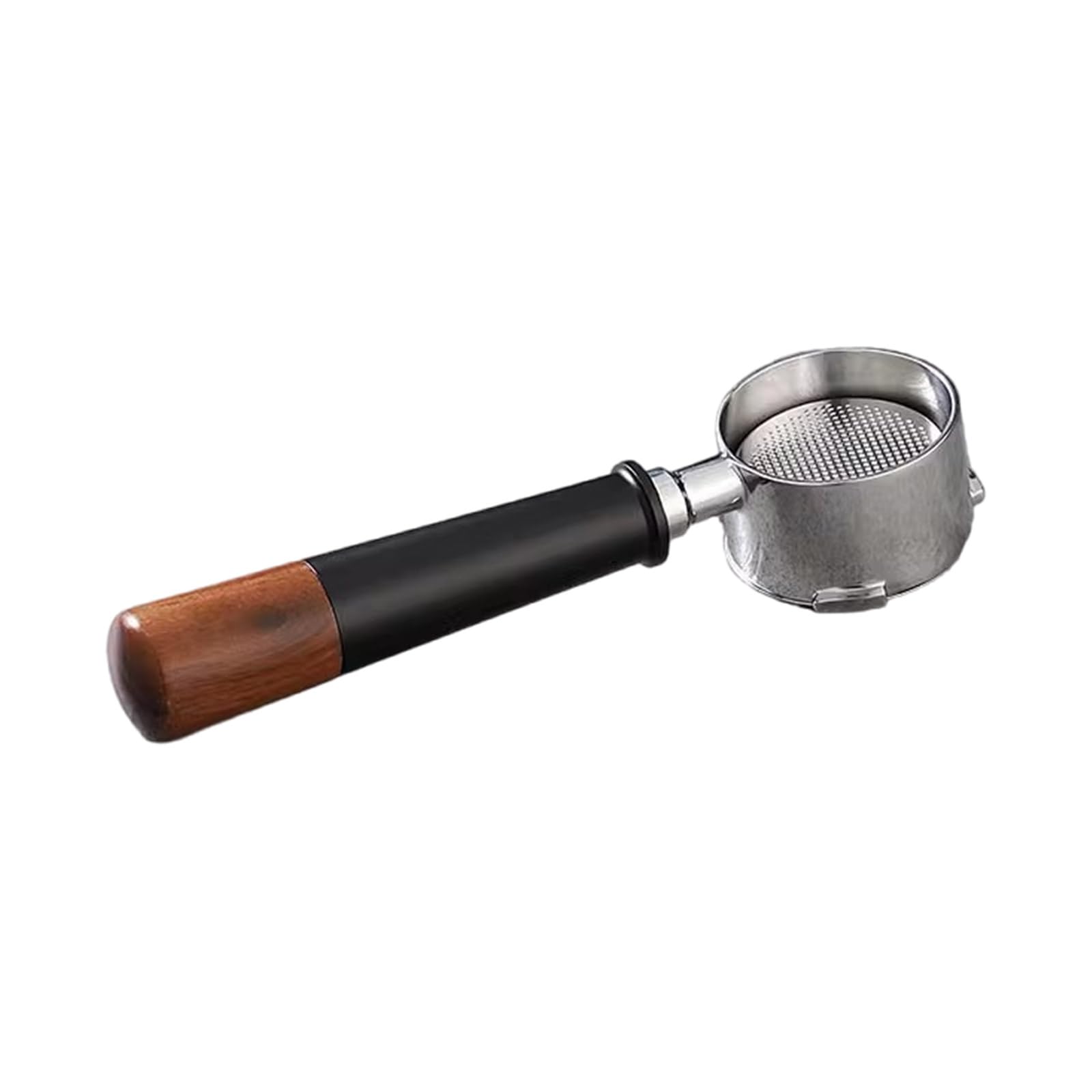 Cesta de filtro de acero inoxidable con mango de madera para máquina de espresso, accesorios de baristas inoxidables