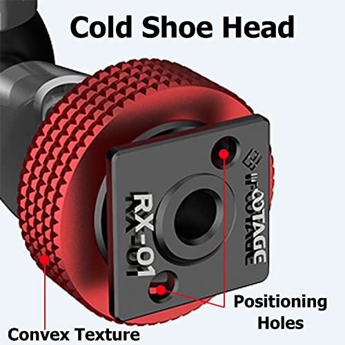 IFOOTAGE Magic Arm Series,5.5/9.5/7/11/32inch,Cold Shoe Head for LED Flash,Light,Microphone,Monitor,Large Wing Nut,Aluminum Alloy Stable Structure (Cold head) - Image 2