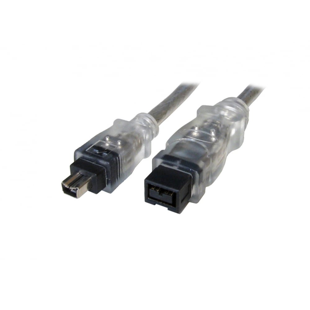 Psylins2m Firewire Cable - 9 Pin to 4 Pin IEEE 1394 800 Video Lead - Clear