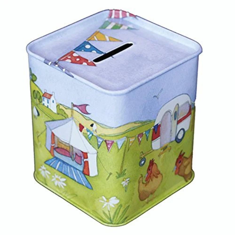 Emma Ball Multicolour Glamping - Caravan/Camping - Colourful Money Box/Piggy Bank/Money Bank - 9Cm