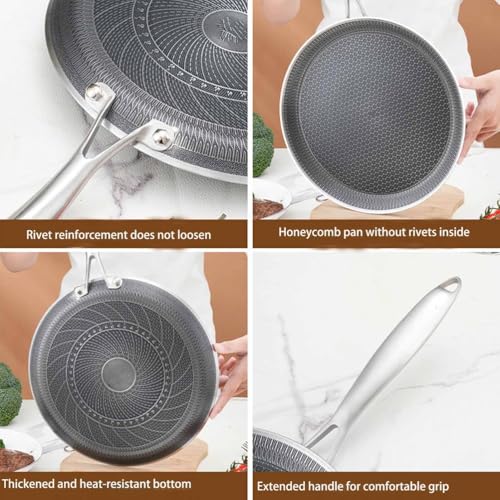 Set di pentole per Barbecue in Acciaio Inossidabile Ispessito - Padelle da 26 cm e 30 cm per Una Cottura sicura ed efficiente | Strumenti da Cucina Essenziali per pasti casalinghi sani